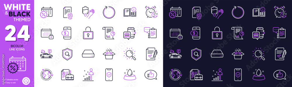 Packing boxes, Blood and Feedback line icons for website, printing. Collection of Alarm, Clipboard, Inspect icons. Food order, Fingerprint, Stats web elements. Mini pc, Phone protection, Lock. Vector Packing boxes, Blood and Feedback line icons for website, printing. Collection of Alarm, Clipboard, Inspect icons. Food order, Fingerprint, Stats web elements. Mini pc, Phone protection, Lock. Vector