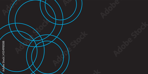 Abstract blue pattern with rings motion backdrop wallpaper. Dark blue geometric background.