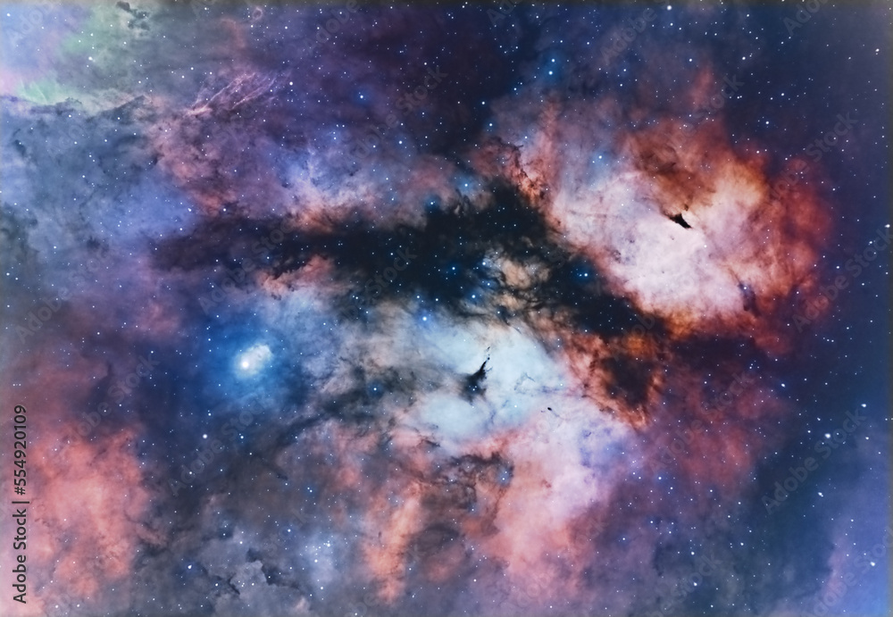 Colorful Hydrogen And Oxygen Rich Nebula