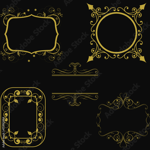 design vector floral ornament frame pack