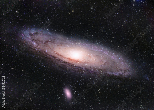 Colorful Andromeda Galaxy