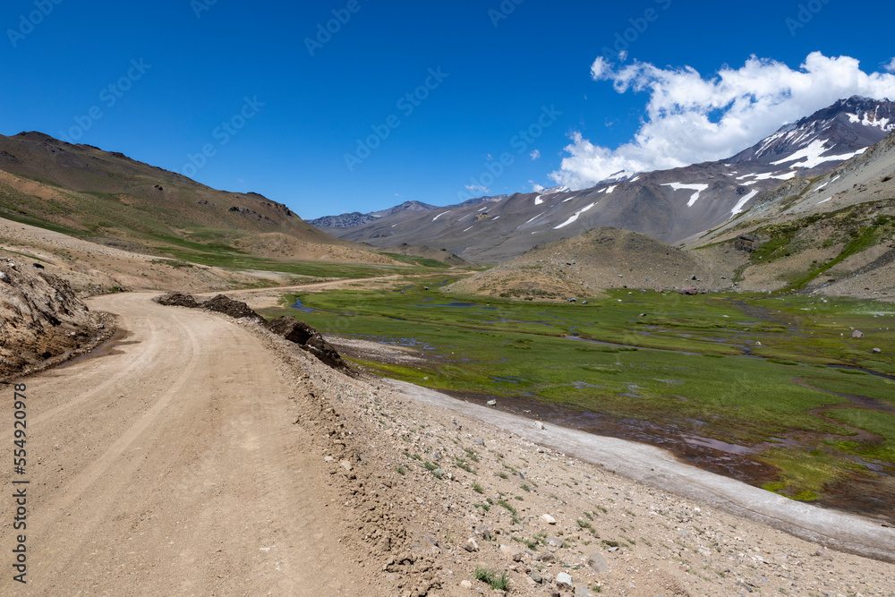 Landscape at Paso Vergara - crossing the border from Chile to Argentina while traveling South America