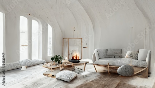 Scandinavian living room ceiling shape interior design 