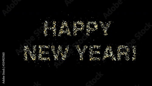 Golden Particles Happy New Year