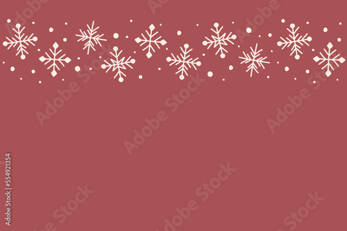 Christmas background with snowflakes and copyspace. Vector