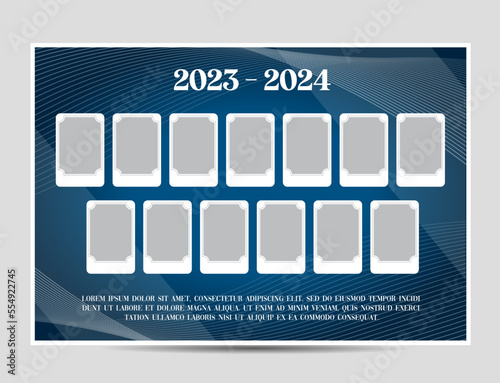 Graduation photo frame mosaic collage template