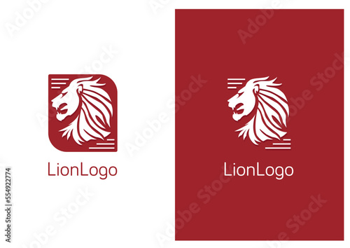 Red lion logo concept