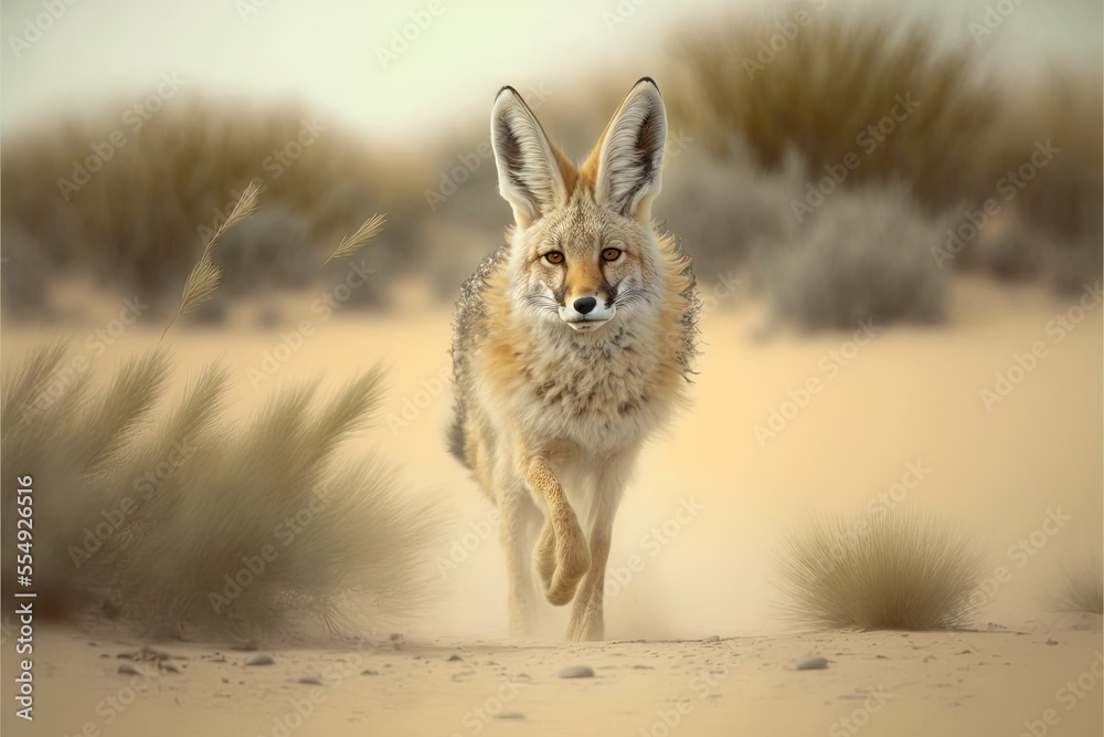Naklejka premium fox Generative AI wildlife shot with copy space