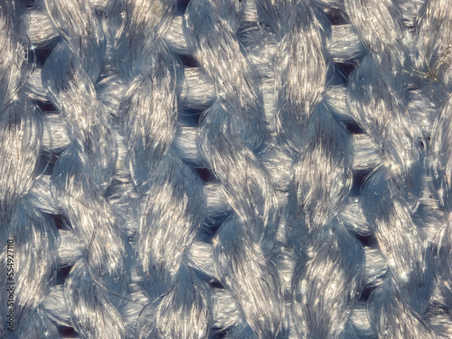 Photography micro photograph of a microfiber cloth - with optical microscope (epi illuminati