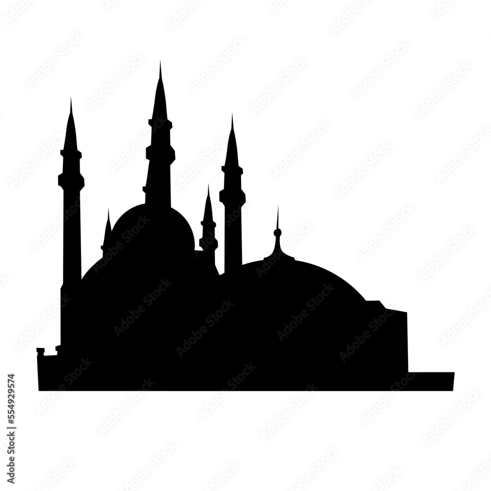 Mosque silhouette vector