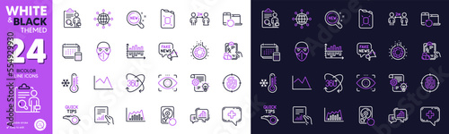 Recovery hdd, Diagram chart and Account line icons for website, printing. Collection of Infographic graph, Graph chart, Inspect icons. Medical mask, Medical chat, Full rotation web elements. Vector