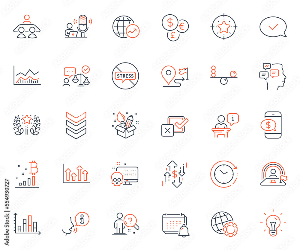 Education icons set. Included icon as Stop stress, Interview job and Creativity web elements. Cyber attack, Lgbt, Lawyer icons. Idea, Trade infochart, Star target web signs. Messages. Vector Education icons set. Included icon as Stop stress, Interview job and Creativity web elements. Cyber attack, Lgbt, Lawyer icons. Idea, Trade infochart, Star target web signs. Messages. Vector