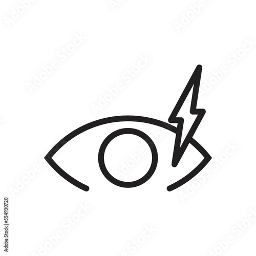 Red Eye Reduction Icon design. isolated on white background. vector illustration