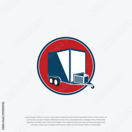 car mobile refigerator, freezer refigerator tank, refigerator vehicle, ice cube container, ice maker, mobile cooling, mobile refigerator logo vector design