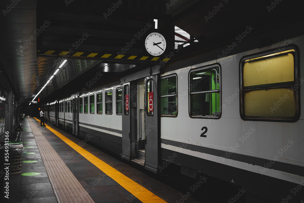 Underground metro station in Naples, Italy. Underground metro station in Naples, Italy.