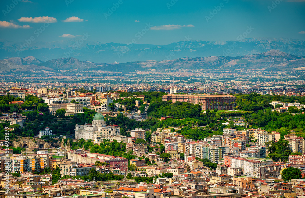 View of the Capodimonte residential area of Naples, Italy.