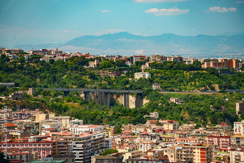 View of the neighborhood of Naples, Italy.