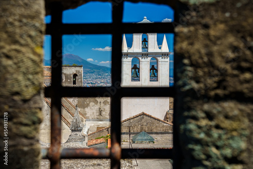 Bell tower in the Castle of Sant'Elmo in Naples, Italy. photo