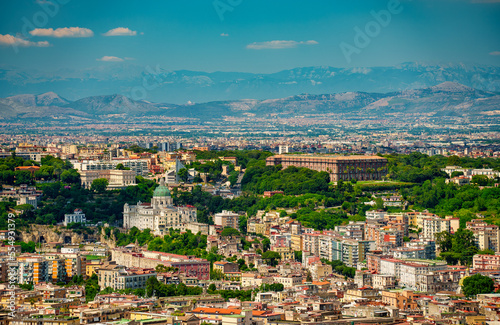 View of the Capodimonte residential area of Naples, Italy.