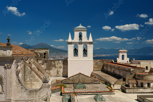 Bell tower in the Castle of Sant'Elmo in Naples, Italy. photo