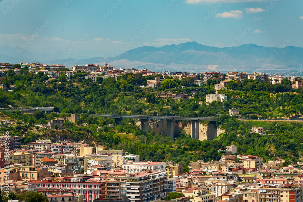 View of the neighborhood of Naples, Italy.