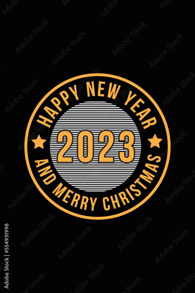 Fototapeta premium happy new year 2023, merry Christmas