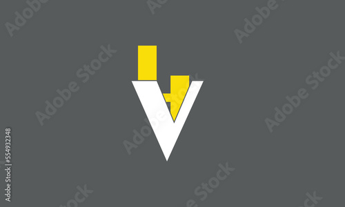 Initial  Letters of  VH or HV logo design