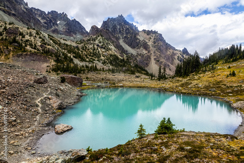 Upper Royal Basin with The Needles and Mt. Clark in the background, Olympic Mountains, Olympic National Park; Washington, United States of America