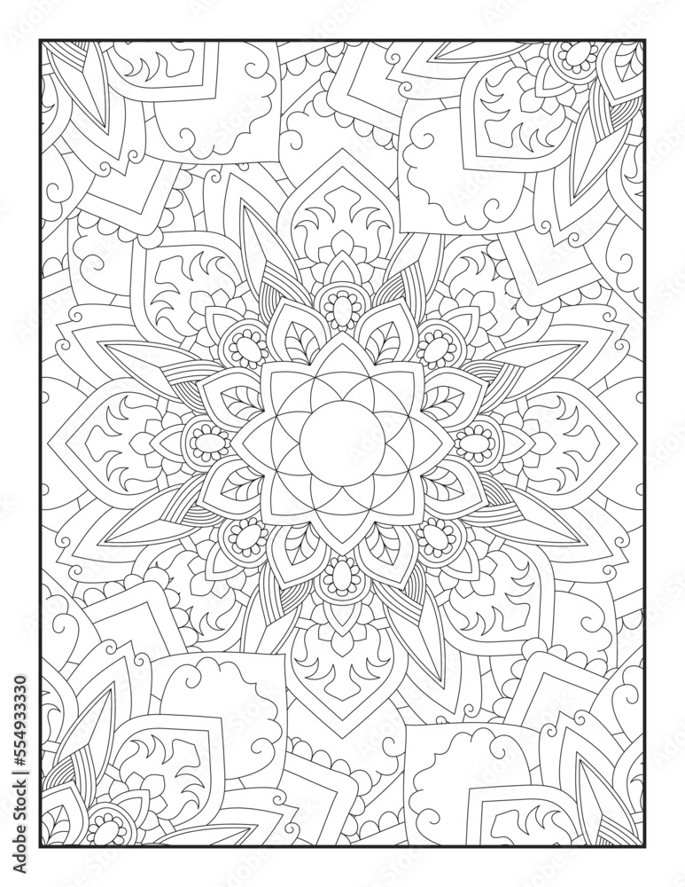 Flower Mandala Coloring Page ,Floral Coloring Pages, Coloring Pages