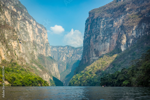 View of Sumidero Canyon, which is represented on the Chiapas state seal, Sumidero Canyon National Park; Chiapas, Mexico photo