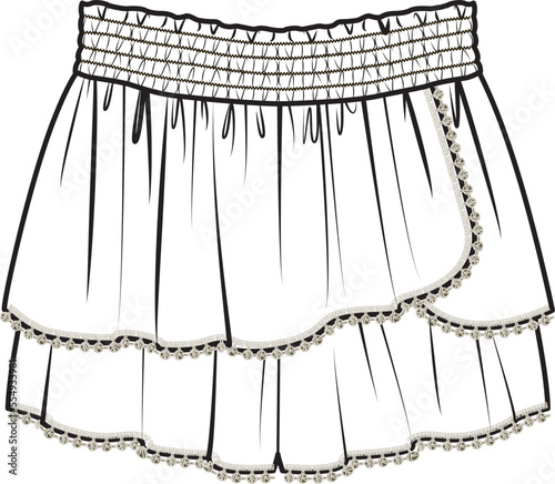 GIRLS AND TEENS BOTTOM WEAR SKIRT VECTOR