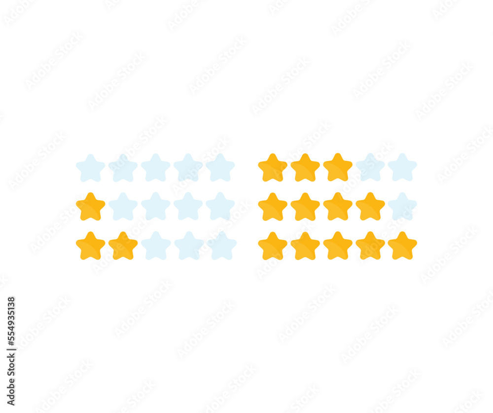 Star rating from 0 to 5 rating review logo design. Product rating or ...