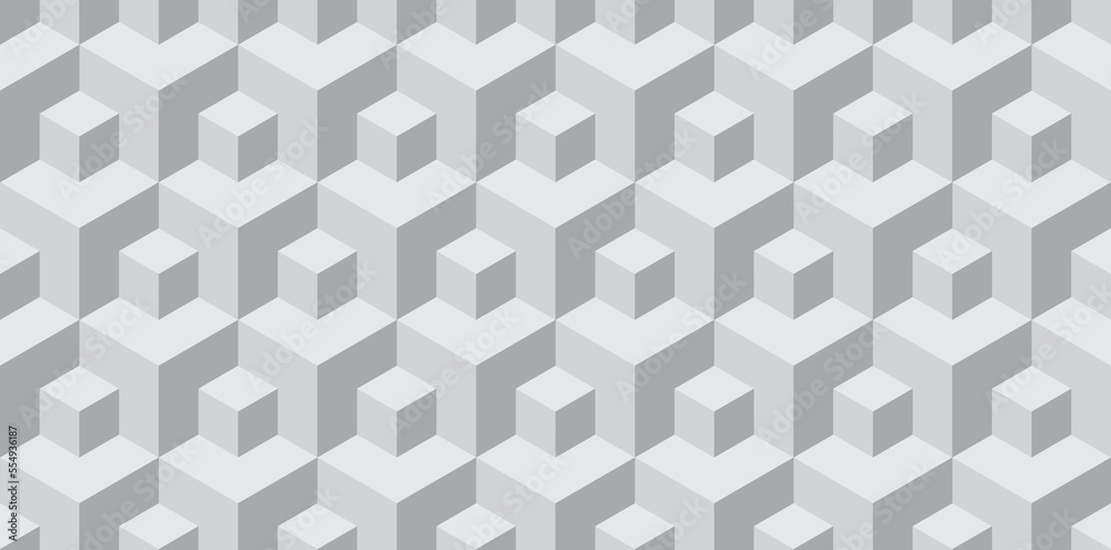 Abstract 3D geometric hexagon seamless pattern wallpaper. Grey color background. Abstract 3D geometric hexagon seamless pattern wallpaper. Grey color background.