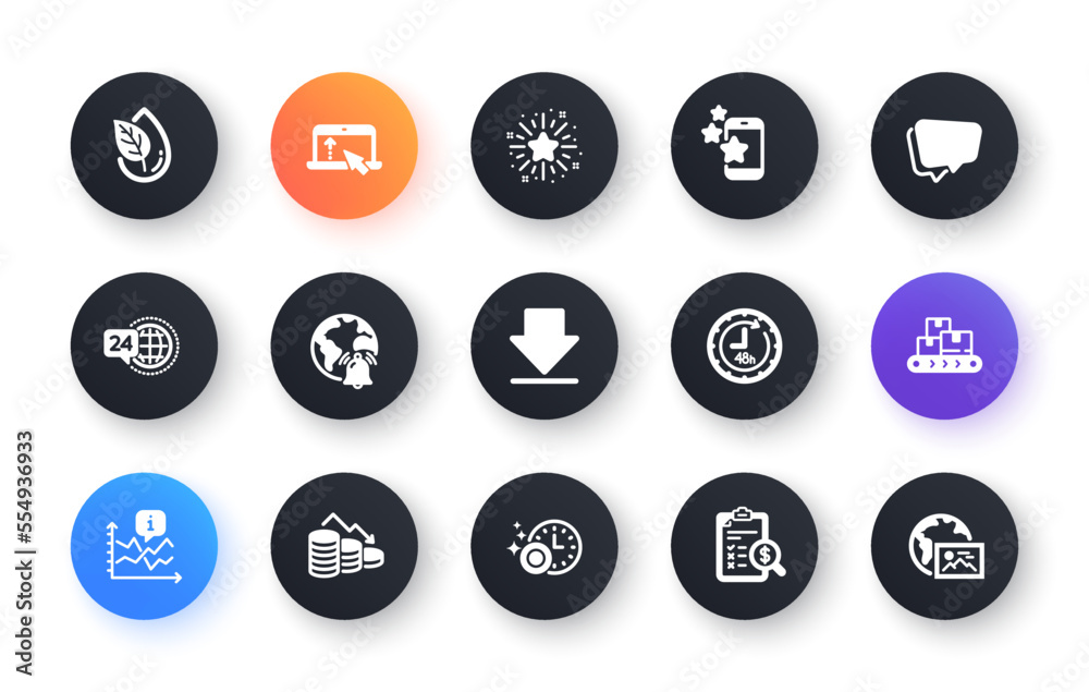 Minimal set of Swipe up, Money loss and Twinkle star flat icons for web development. 48 hours, Organic product, Dishwasher timer icons. Wholesale goods, Chart, 24h service web elements. Vector Minimal set of Swipe up, Money loss and Twinkle star flat icons for web development. 48 hours, Organic product, Dishwasher timer icons. Wholesale goods, Chart, 24h service web elements. Vector