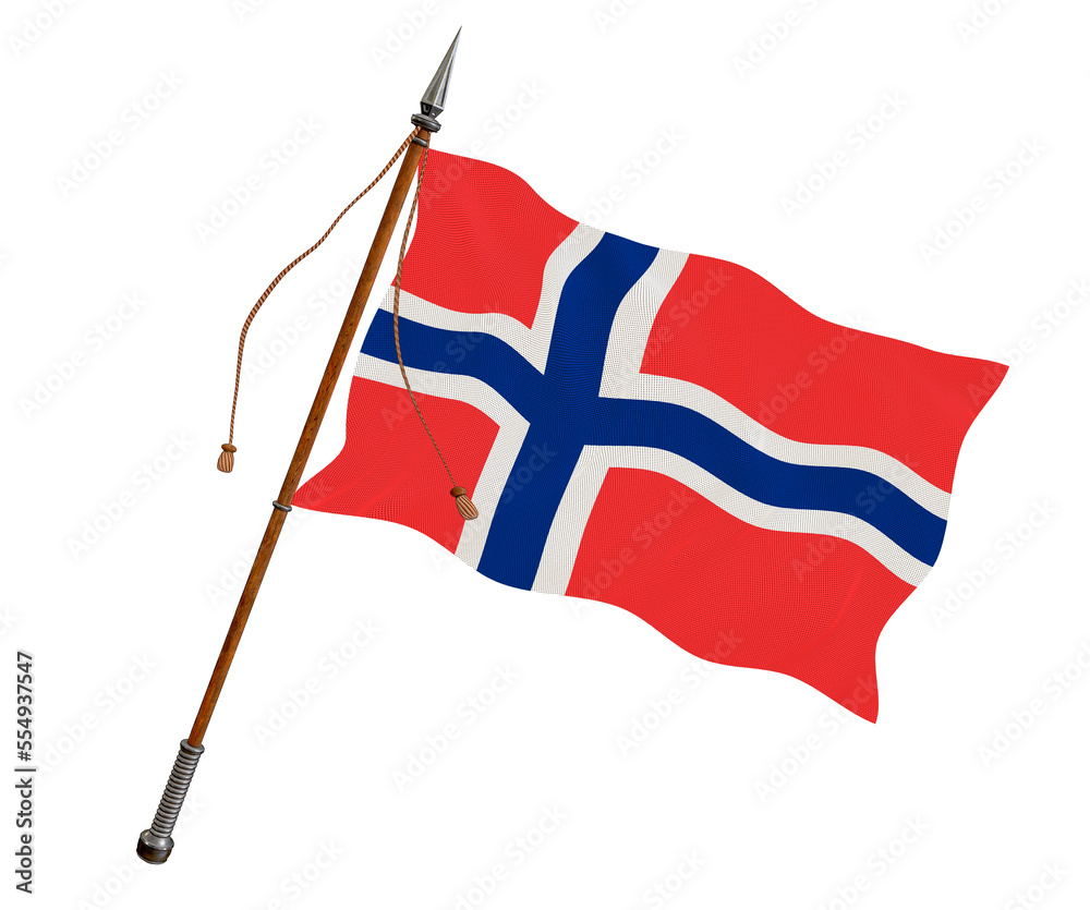 National flag of Bouvet islandBackground  with flag of Bouvet island