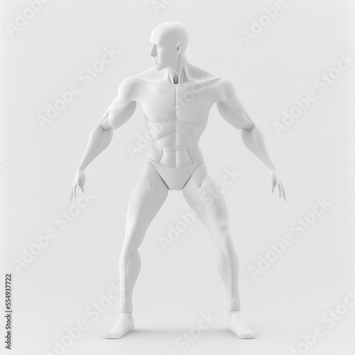 3d rendered illustration of a human figure on a white background