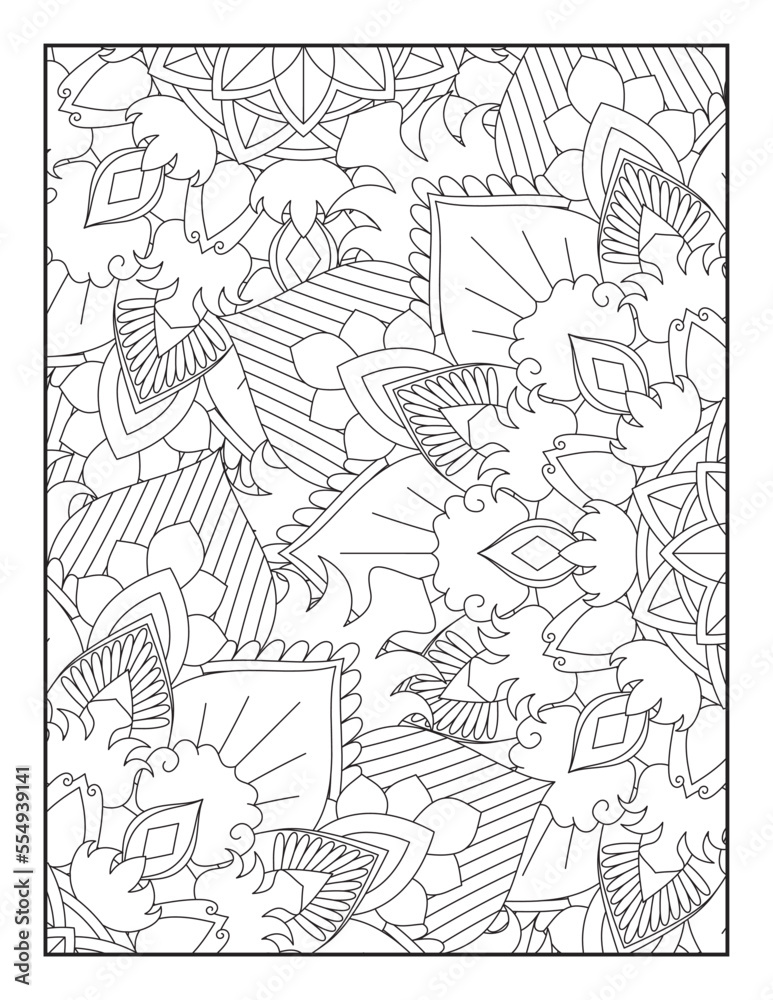 Coloring Page For Adult, Pattern Mandala Coloring Page, Coloring Book