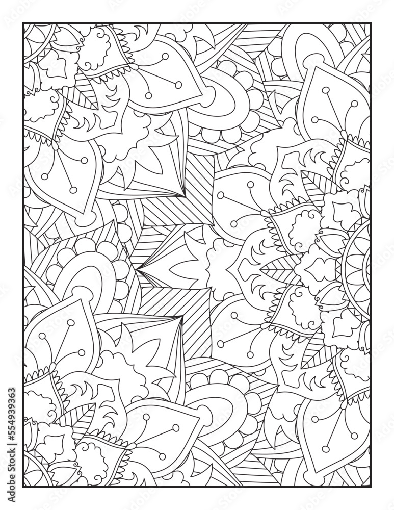 Coloring Page For Adult, Pattern Mandala Coloring Page, Coloring Book