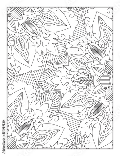 Coloring Page For Adult, Pattern Mandala Coloring Page, Coloring Book