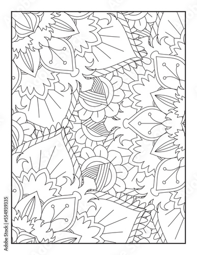 Coloring Page For Adult, Pattern Mandala Coloring Page, Coloring Book