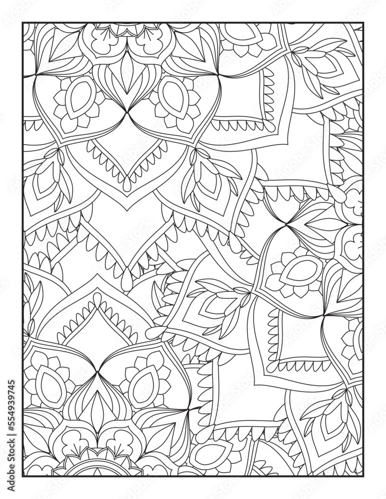 Coloring Page For Adult, Pattern Mandala Coloring Page, Coloring Book