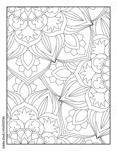 Coloring Page For Adult, Pattern Mandala Coloring Page, Coloring Book