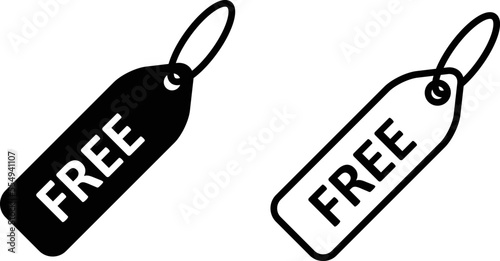 free, sale price tag icon photo