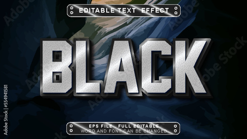 Black text effect editable