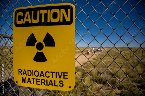Sign warning of radioactive materials at the Trinity Site. photo