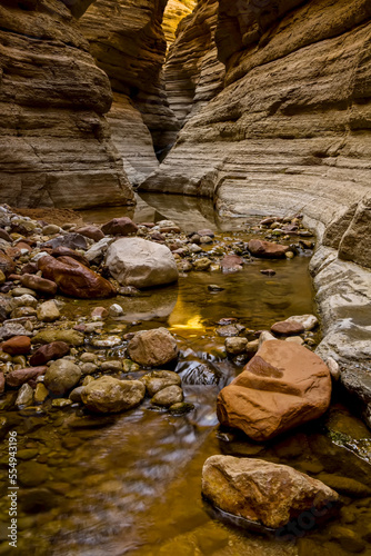 Stream coursing through Matkatamiba Canyon, Grand Canyon. photo