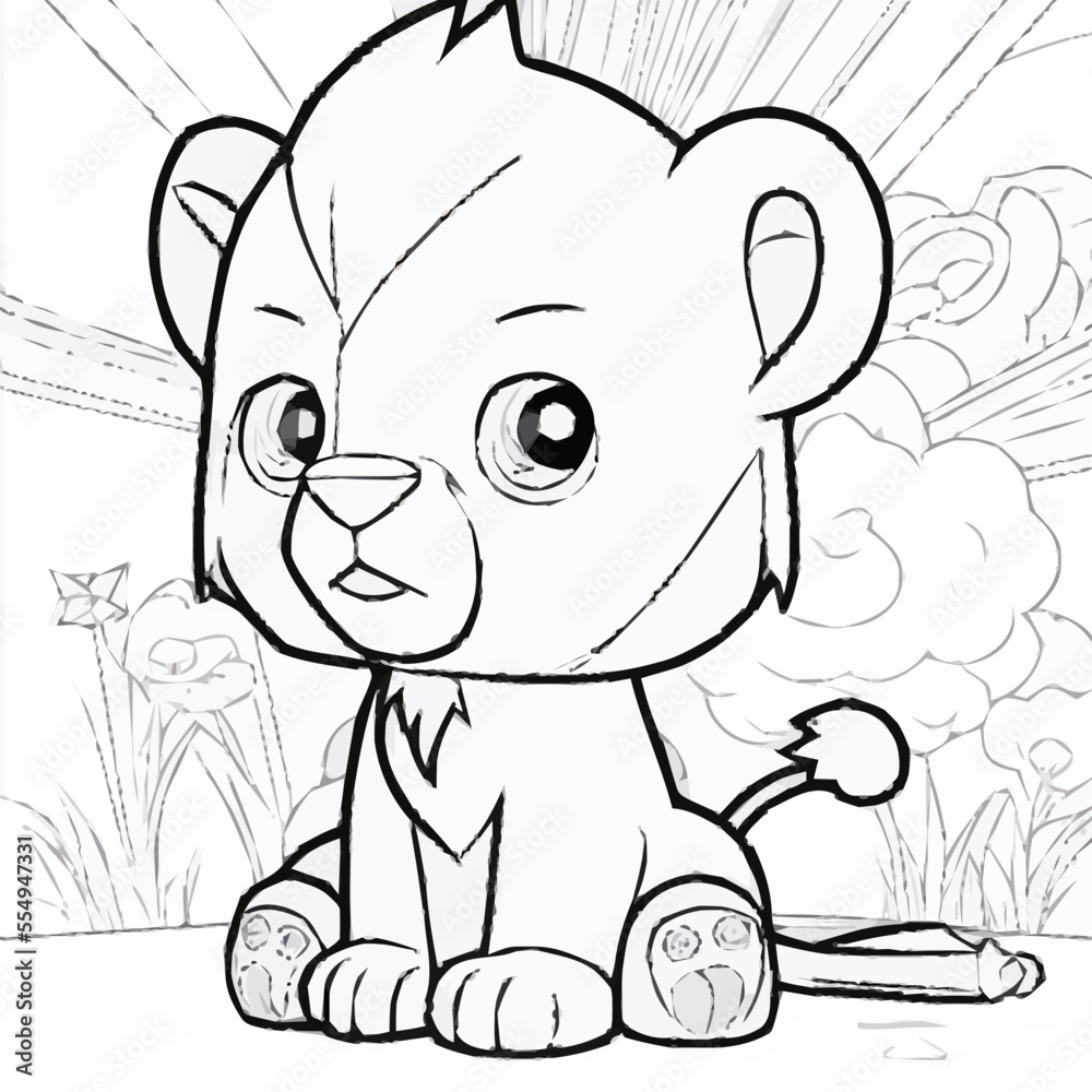 Vector illustration of a Baby Lion Vector illustration of a Baby Lion