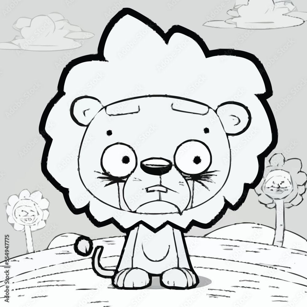 Vector illustration of a Baby Lion Vector illustration of a Baby Lion