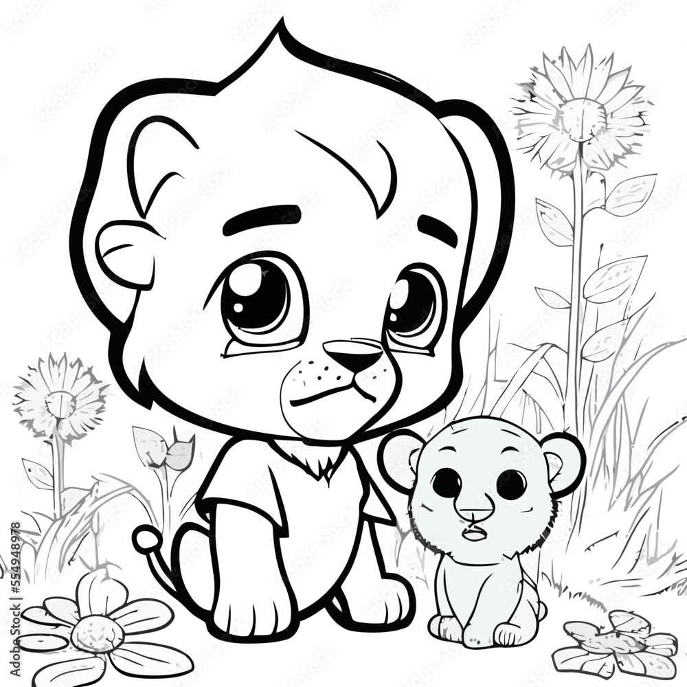 Vector illustration of a Baby Lion Vector illustration of a Baby Lion