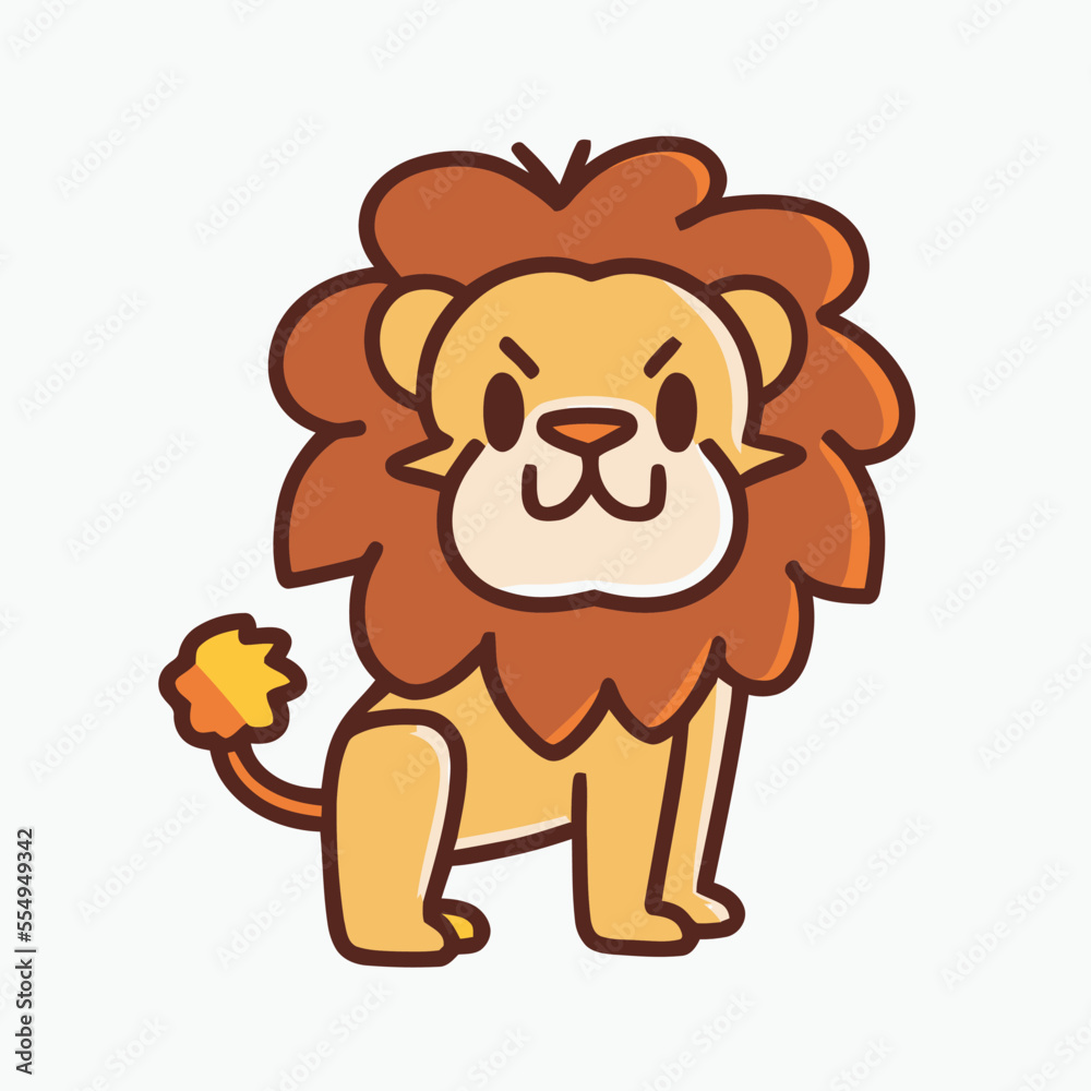 Vector illustration of a Baby Lion